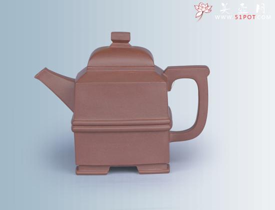 紫砂壶图片：四方顶壶 - 美壶网