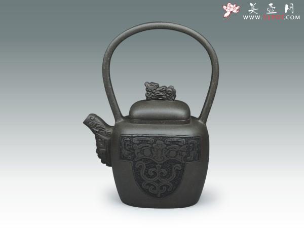 紫砂壶图片：晋双提梁 - 美壶网