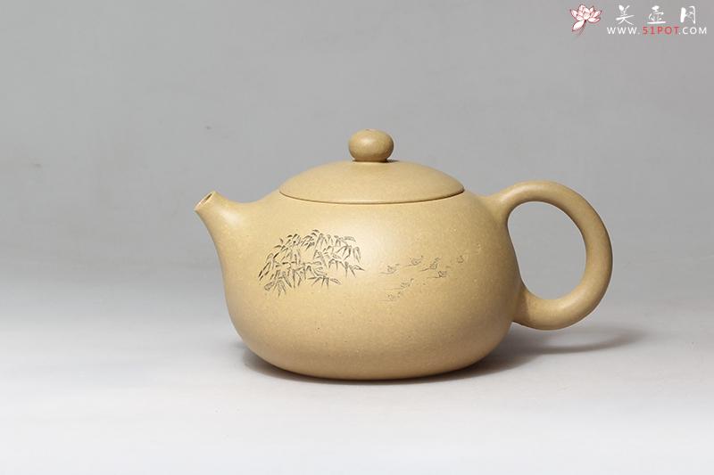 紫砂壶图片：西施（本山绿泥 周志龙教授题字） - 美壶网