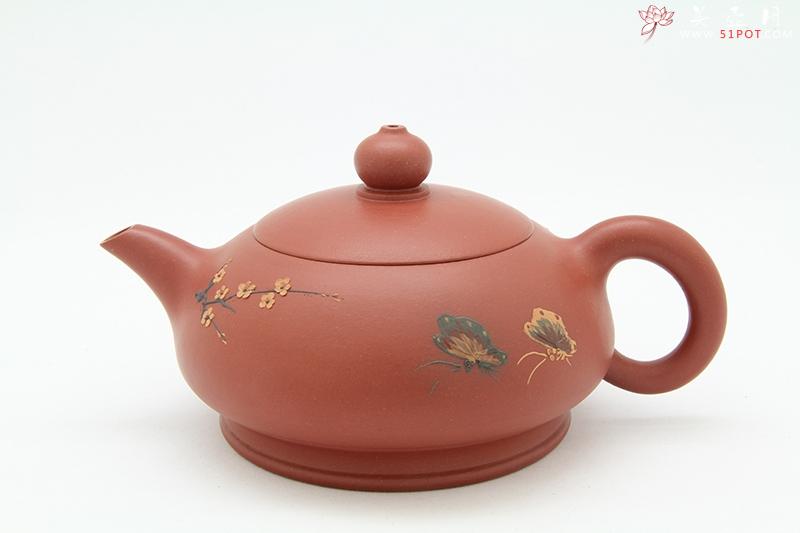 紫砂壶图片：蝶花 300cc 清水泥 - 美壶网