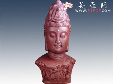 紫砂壶图片：观音头像 - 美壶网