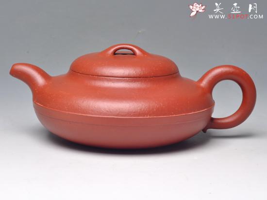 紫砂壶图片：线圆（大红袍朱泥）... - 美壶网