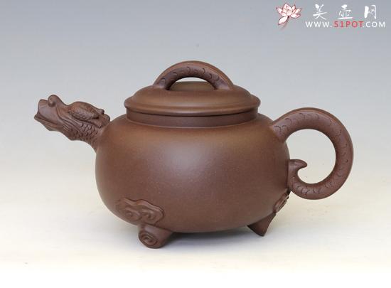 紫砂壶图片：云龙壶450cc - 美壶网