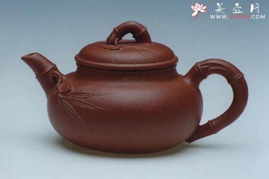 紫砂壶图片：佛竹（手工调砂泥) - 美壶网