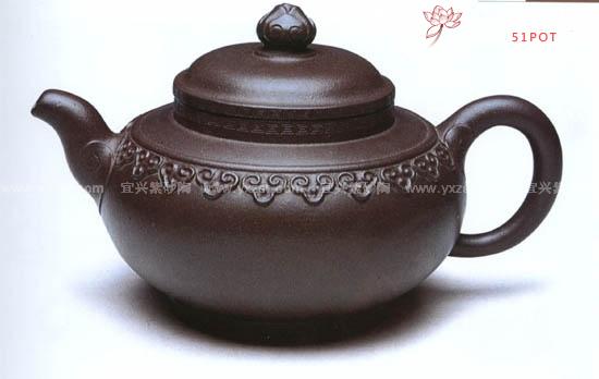 紫砂壶图片：云肩如意壶 - 美壶网