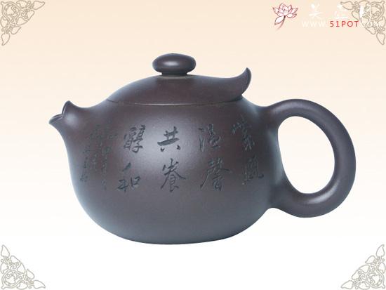 紫砂壶图片：童偶(谭泉海篆刻) - 美壶网