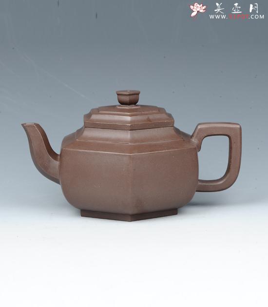 紫砂壶图片:六方雪华 - 美壶网