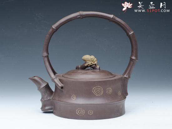 紫砂壶图片：知足提梁 600CC - 美壶网