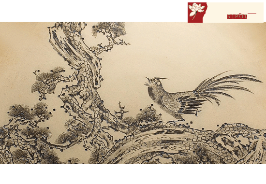 紫砂壶图片：花鸟陶刻挂盘局部 - 美壶网