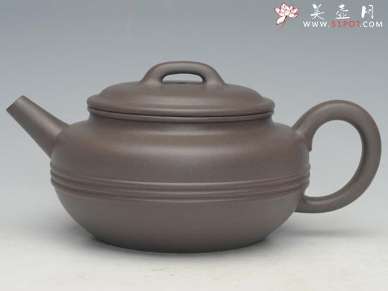 紫砂壶图片：三线圆壶 - 美壶网