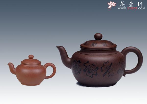 紫砂壶图片：大小云肩鼓腹 - 美壶网