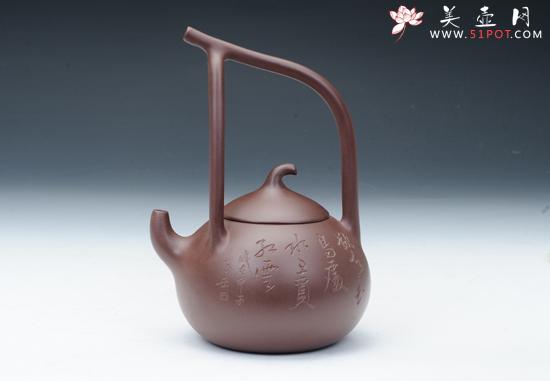 紫砂壶图片：南瓜提梁 - 美壶网