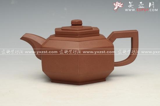 紫砂壶图片：六方抽盖 - 美壶网