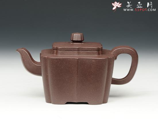 紫砂壶图片：四方抽角特魁 - 美壶网