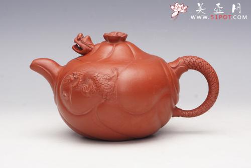 紫砂壶图片：大红袍鱼化龙 - 美壶网