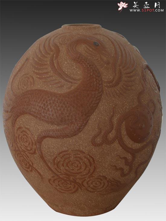 紫砂壶图片：龙凤祥云 - 美壶网