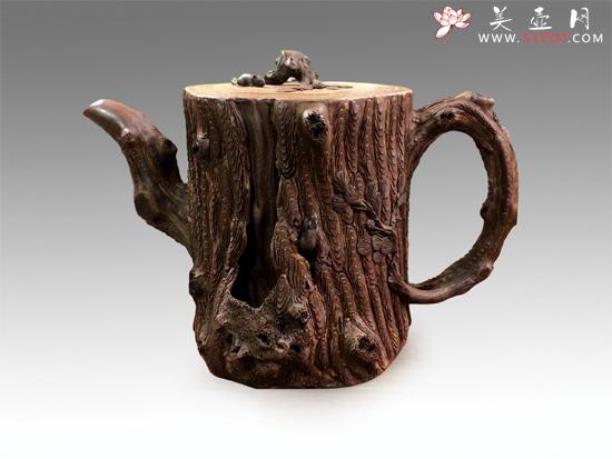 紫砂壶图片：树桩 - 美壶网