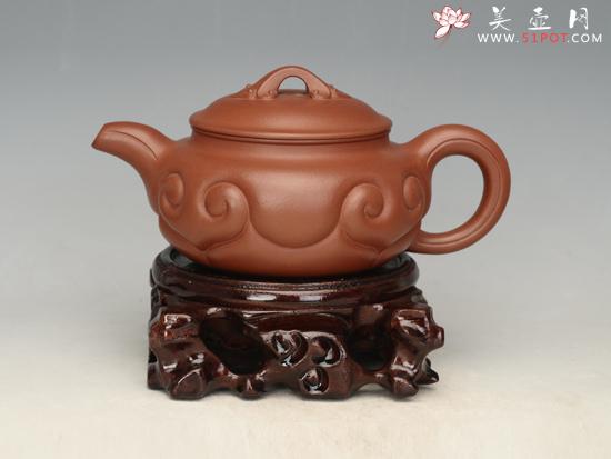 紫砂壶图片：仿古如意   容量：300cc - 美壶网