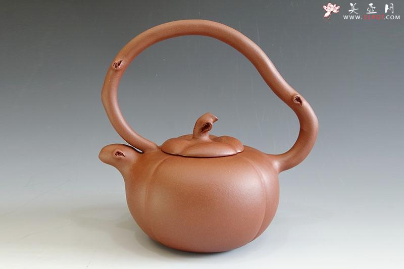 紫砂壶图片：柿子提梁 - 美壶网
