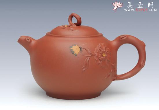 紫砂壶图片：花开富贵 - 美壶网