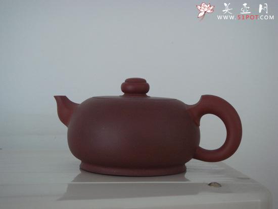 紫砂壶图片：双色扁鼓 - 美壶网