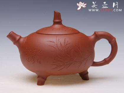 紫砂壶图片：三脚凤壶 - 美壶网