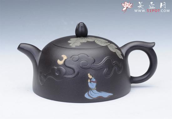 紫砂壶图片:貂蝉拜月 - 美壶网