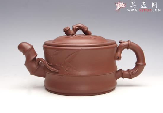 紫砂壶图片:大一段竹 - 美壶网