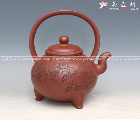 紫砂壶图片：貂蝉提梁 - 美壶网