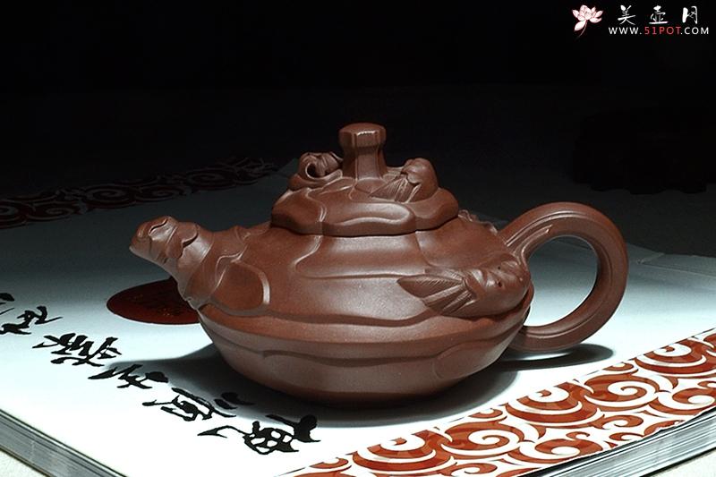 紫砂壶图片:小风卷葵 - 美壶网