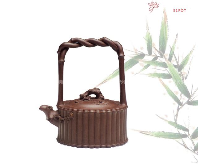 紫砂壶图片：提梁三友 - 美壶网