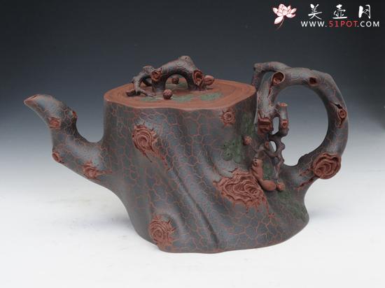 紫砂壶图片：松段壶 - 美壶网