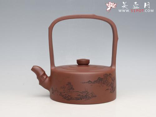 紫砂壶图片：山水竹提 - 美壶网