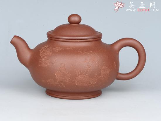 紫砂壶图片：福缘 容量：400cc  泥料：清水泥 - 美壶网
