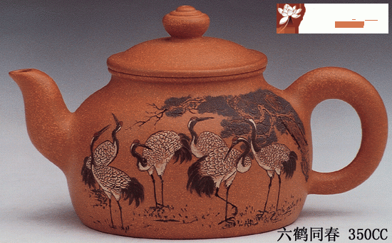 紫砂壶图片：六鹤同春 - 美壶网