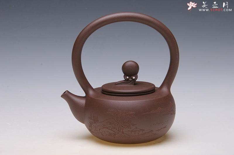 紫砂壶图片:翔云提梁 - 美壶网