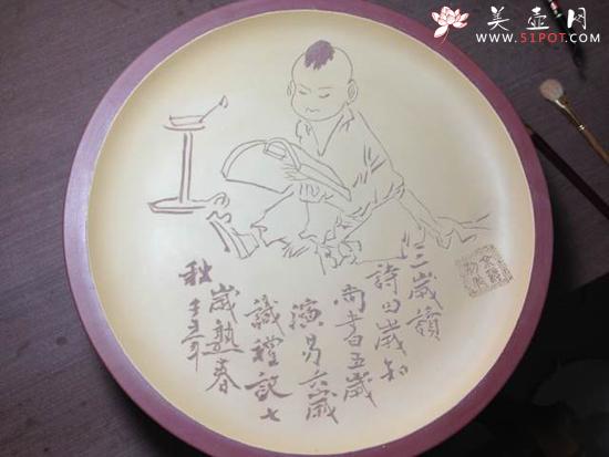 紫砂壶图片：紫砂挂盘 - 美壶网