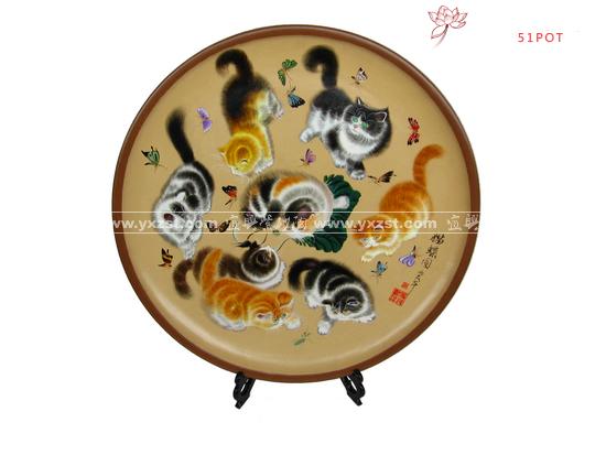 紫砂壶图片：猫碟盘 - 美壶网