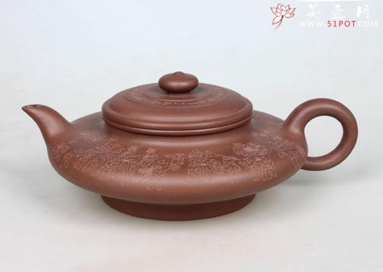 紫砂壶图片：百子虚扁 - 美壶网