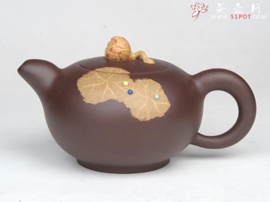 紫砂壶图片：雨露  300CC... - 美壶网