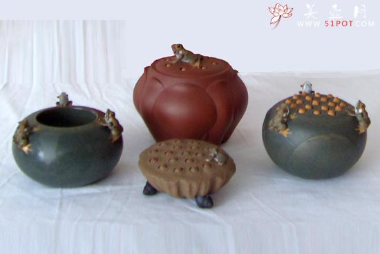 紫砂壶图片：青哇喷水系列 - 美壶网