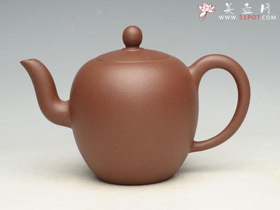 紫砂壶图片：美人肩   泥料：紫泥  容量：300cc - 美壶网