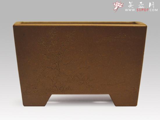 紫砂壶图片：小长四方花盆 - 美壶网