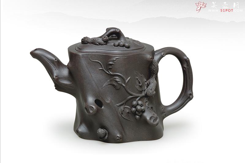 紫砂壶图片：藏鼠葡萄壶 - 美壶网