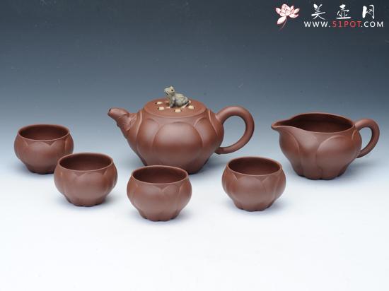 紫砂壶图片：青蛙莲子套壶 - 美壶网