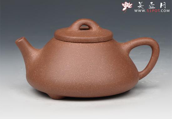 紫砂壶图片：三脚石瓢 - 美壶网