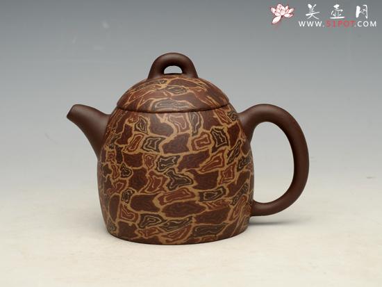紫砂壶图片：绞泥秦权 - 美壶网
