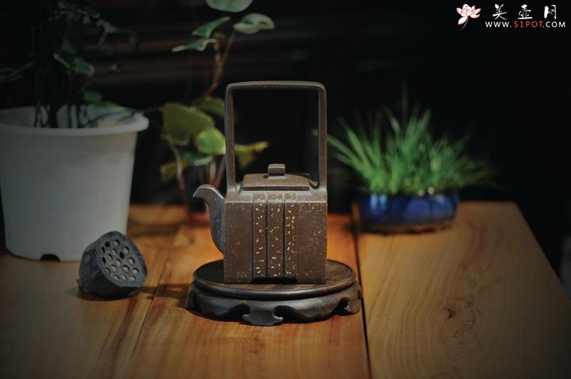 紫砂壶图片：祥云提梁 - 美壶网