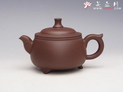 紫砂壶图片：双线神鸟 原矿紫泥... - 美壶网