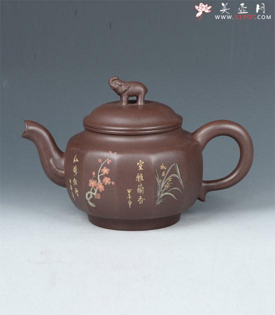 紫砂壶图片：八方象壶 - 美壶网